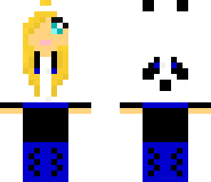 blue panda girl