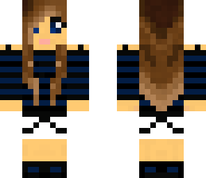 navy blue striped girl