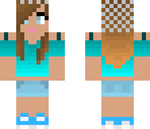 stephanie with a chain helmet