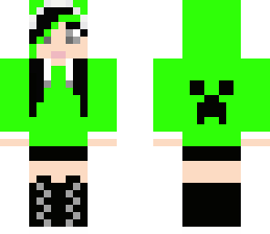 green emo girl