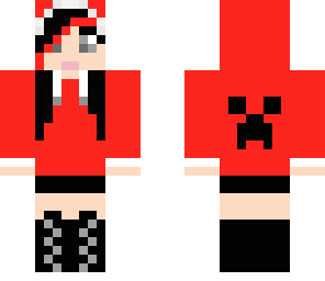 red emo girl