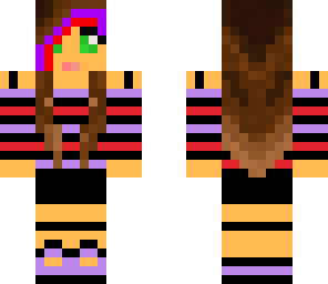 red and purple girl