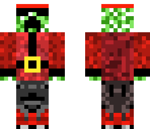 agent creeper santa with headphones