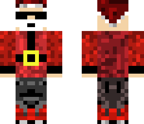 agent santa with headphones