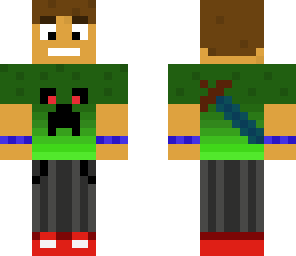 boy with diamond sword