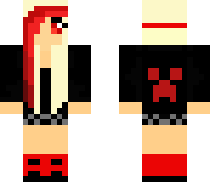 red emo girl