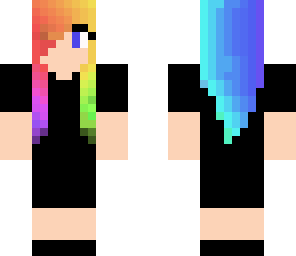 rainbow in black