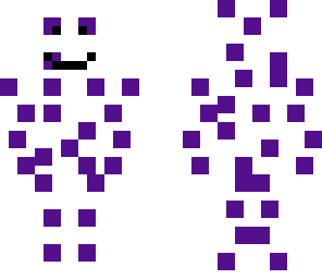 purple pocka dots man