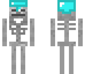 skeleton in helmet