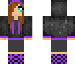 purple hoodie girl