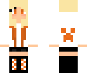 orange creeper hoodie girl