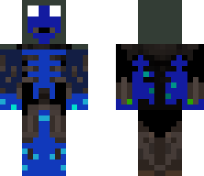 blue hooded skeleton