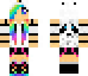 rainbow panda hair