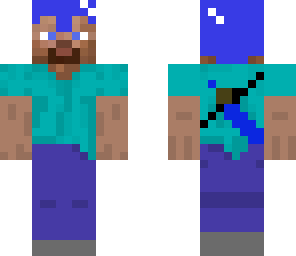 steve with sword and helmet