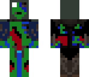 blue boned hooded zombie