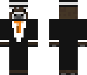 cow in orange tie