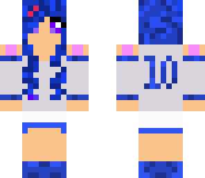pretty in blue soccer player