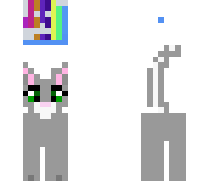 floating rainbow head