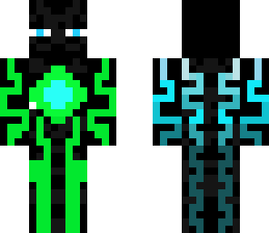 green techno enderman
