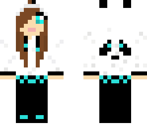 cyan girl panda