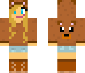 bear girl with mouth