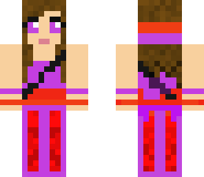 purple and red girl