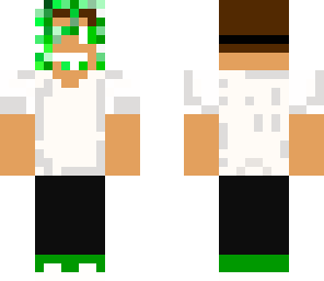 a boy with creeper head
