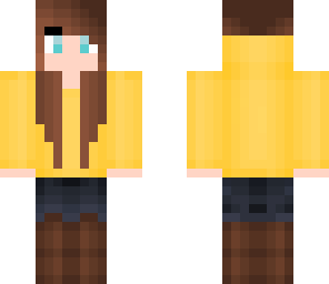 cute girl with yellow hoodie