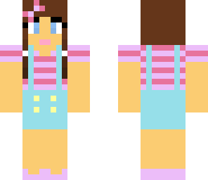 girl with dungaree shorts