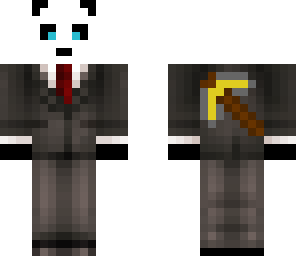 panda in minecon suit