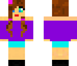 purple top girl