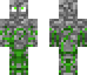 mossy cobblestone statue