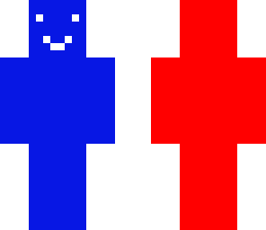 blue and red