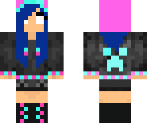blue haired person