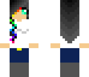 rainbow-streak girl