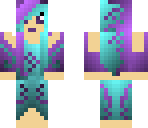 blue and purple emo girl