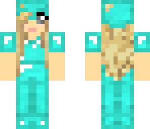 cute girl in diamond armor