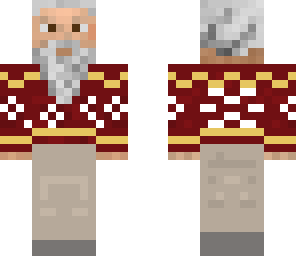 old red pullover man