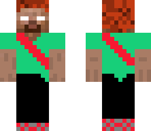 werd herobrine with blood on him