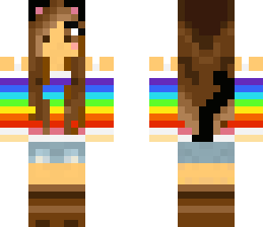 rainbow kitty girl