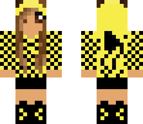 black n yellow pikachu girl