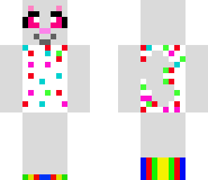 nyan cat girl with colorful paws and high heels