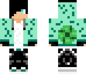 black hair fixed arms bulbasaur boy