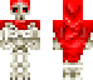red caped skeleton