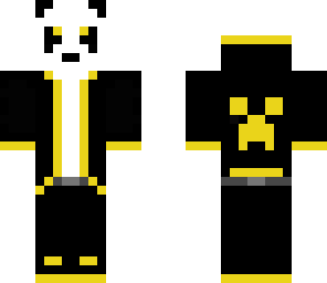 panda black and yello