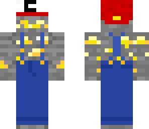 gold ore man with a hat and dungarees