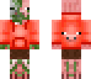 zombie pigman with a pig hoodie