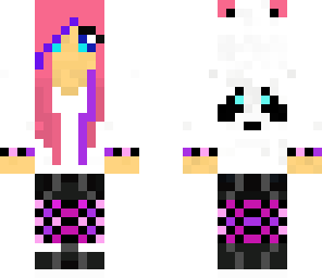 pink and purple panda girl