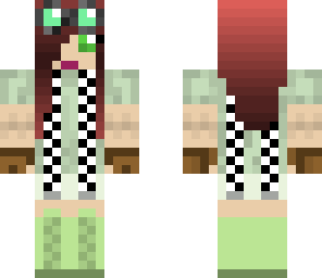 red head suspenders girl