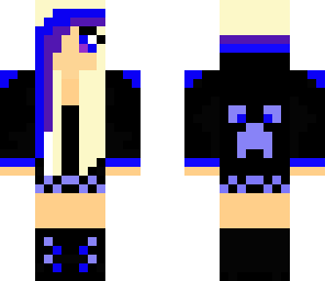 blue and purple emo girl